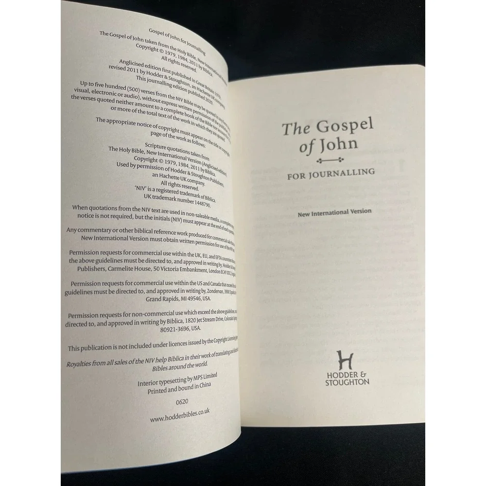NIV The Gospel of John For Journaling Blue Softcover Pocket Bible Study